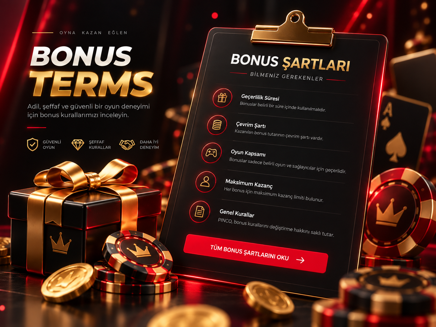 Pin-Up bonus terms