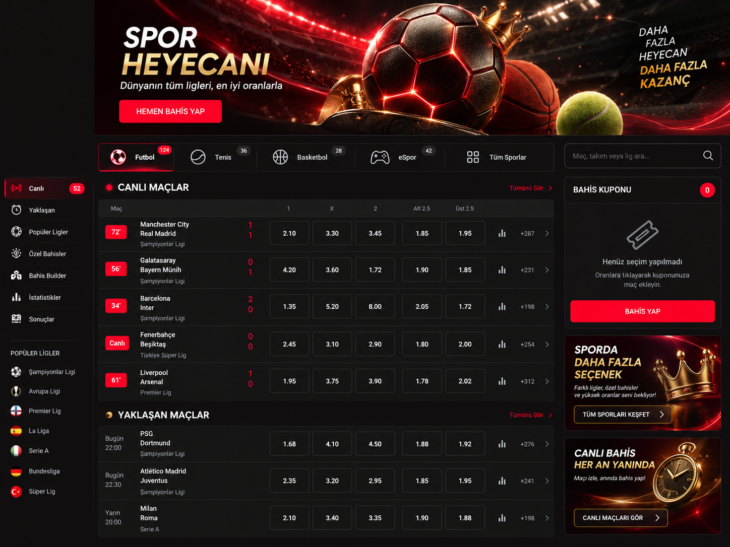 Pin-Up Bet sportsbook screenshot